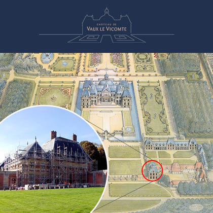 Rfection de la Charpente de la toiture des Grands Communs Ouest finance par l'Association des Amis de Vaux-le-Vicomte