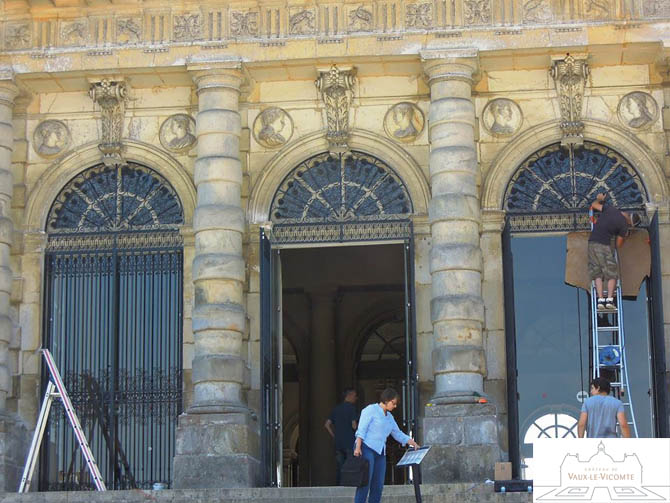 Restitution de la grille centrale de la faade Nord du Chteau finance par l'Association des Amis de Vaux-le-Vicomte