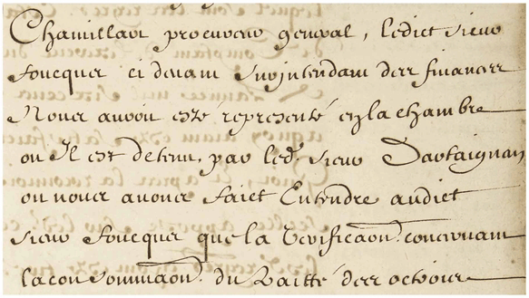Ensemble de pices manuscrites autour du procs Fouquet acquis par l'Association des Amis de Vaux-le-Vicomte