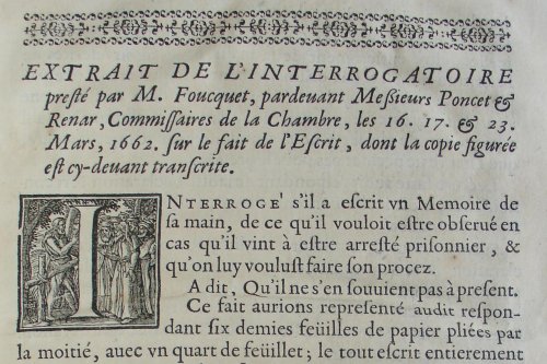 Recueil de 3 pices manant de l'accusation pendant le procs de Nicolas Fouquet acquis par l'Association des Amis de Vaux-le-Vicomte