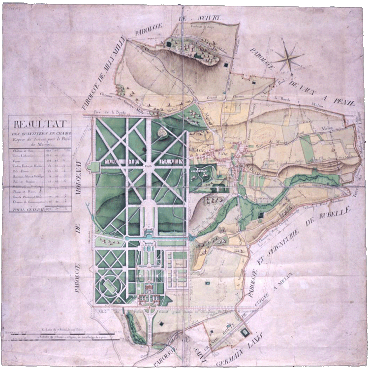 Plan d'Intendance de la paroisse de Maincy